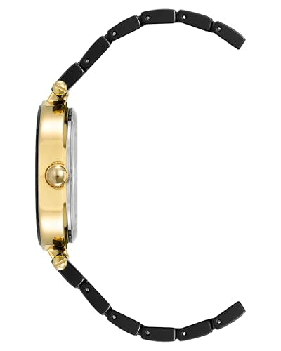 Anne Klein Women's AK/1018BKBK Black Ceramic Bracelet Watch with Diamond Accent