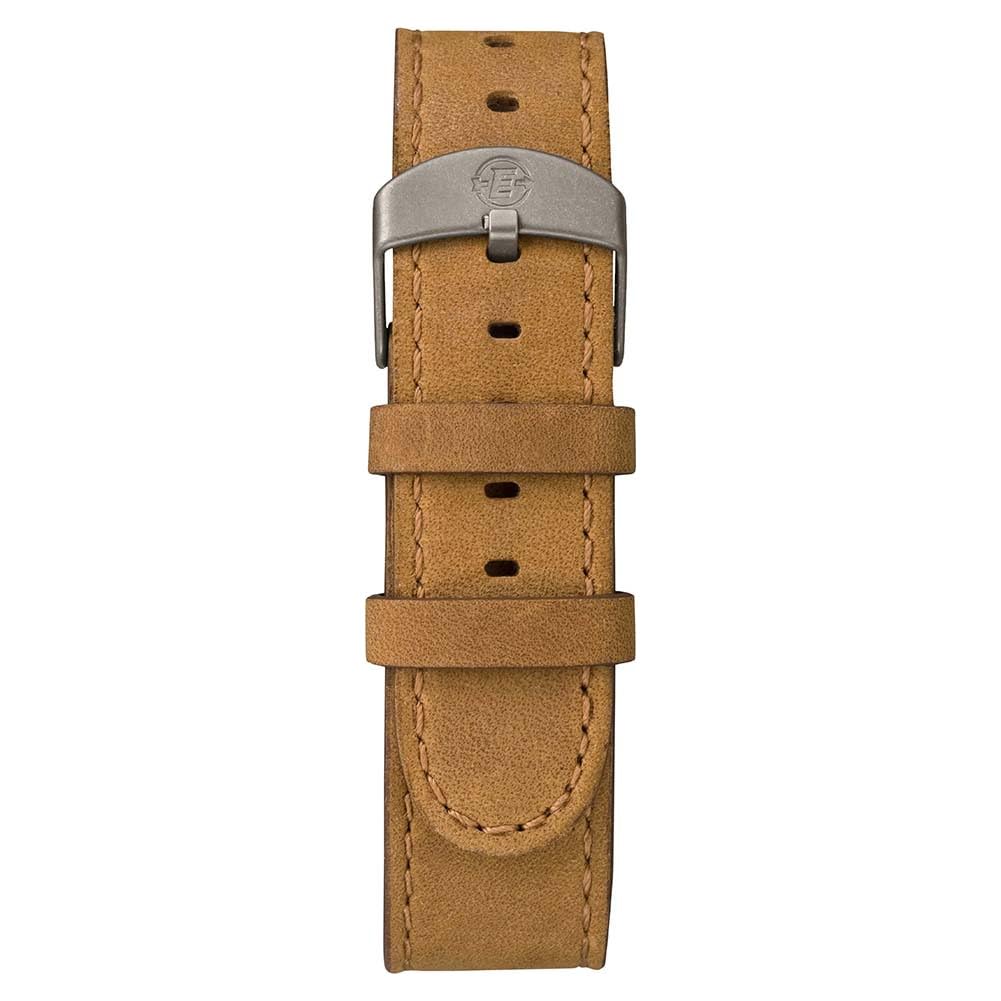 Timex Men's Expedition Scout 40mm Watch – Gray Case Cream Dial with Tan Leather Strap