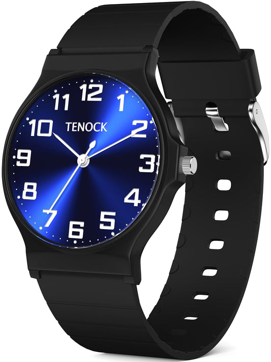 Kids Analog Watch for Boys and Girls, 30M Water Resistant (3ATM), Sports Watch with Thin Dial & Soft Band, Easy to Read for Ages 5-15 – Perfect Birthday Christmas Gift for Kids(Light-Blue)