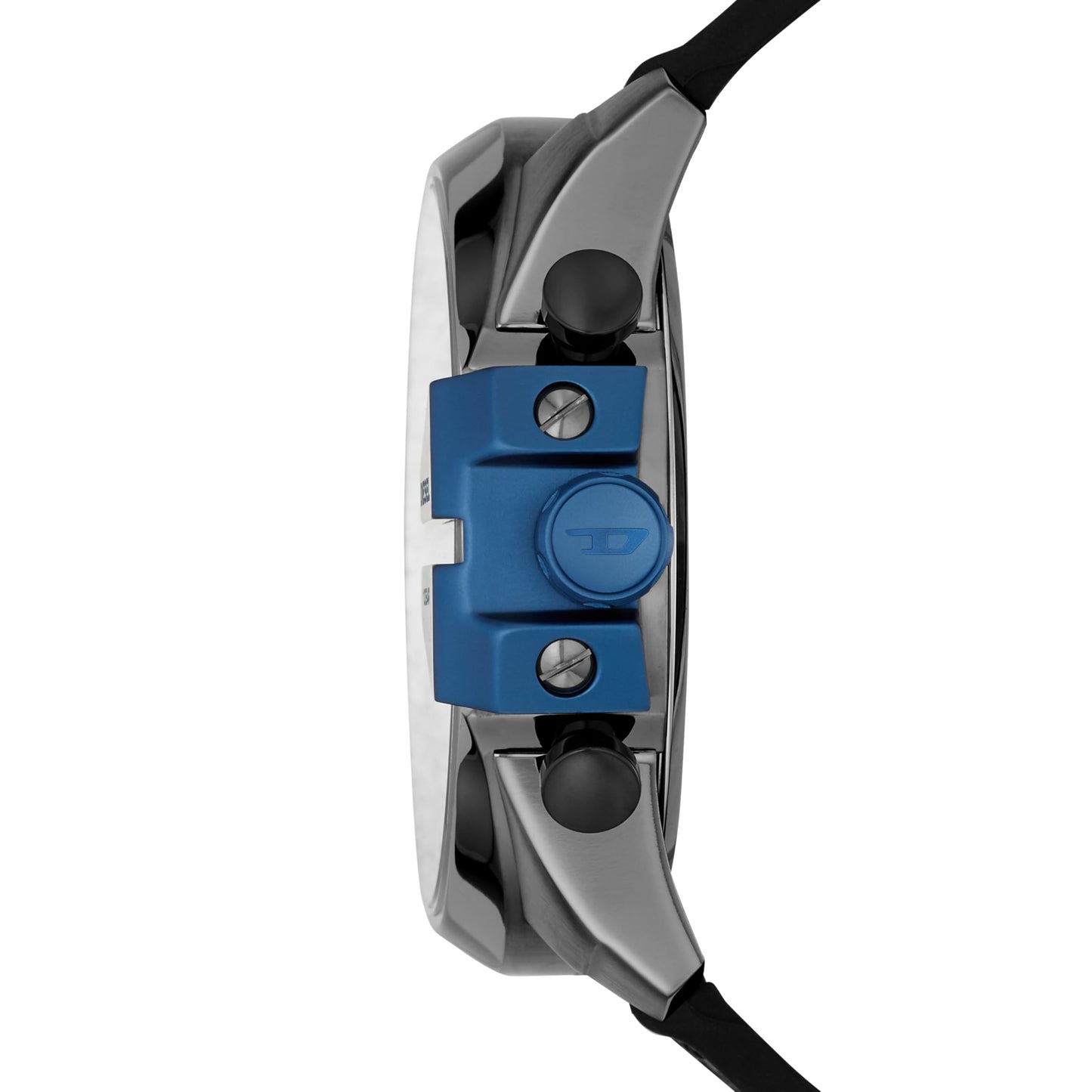 Diesel Mega Chief Stainless Steel and Nylon Chronograph Men's Watch, Color: Gunmetal, Black (Model: DZ4500)