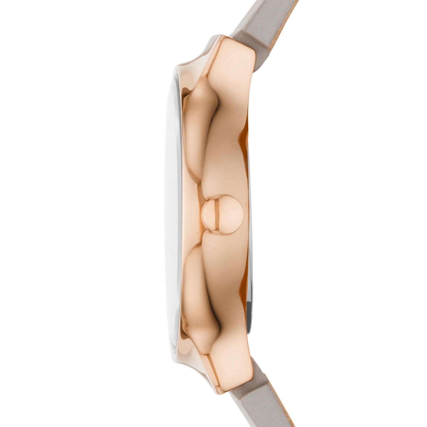 Skagen Women's Freja Lille Two-Hand Rose Gold Stainless Steel and Gray Leather Band Watch (Model: SKW3005)