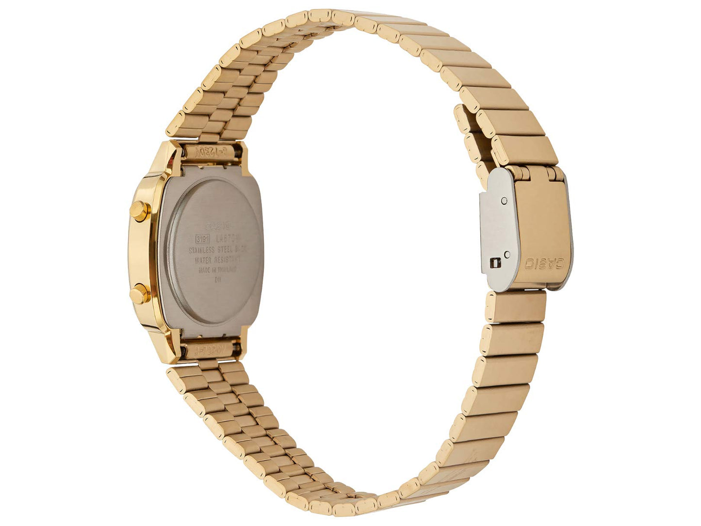 CASIO Women's LA670WGA-9 Gold Stainless-Steel Quartz Watch with Digital Dial