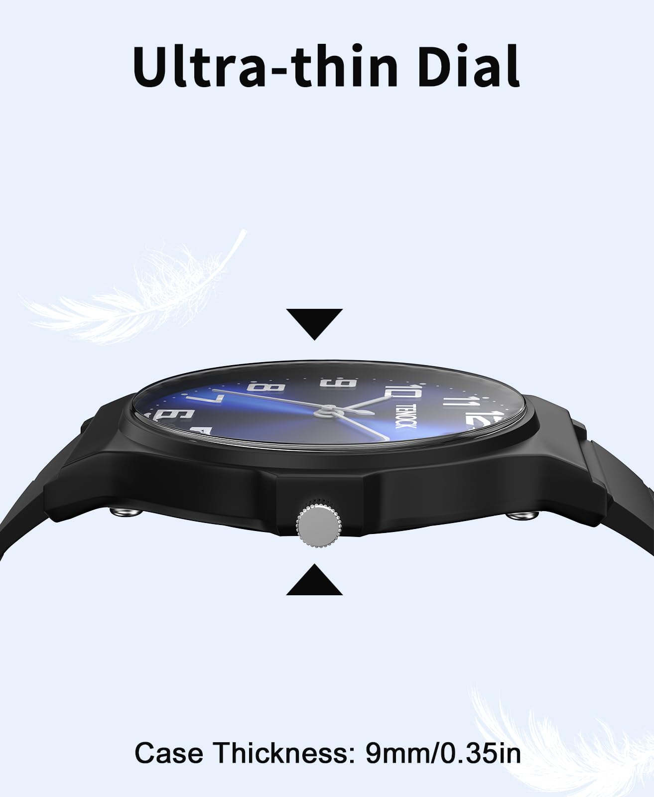 Kids Analog Watch for Boys and Girls, 30M Water Resistant (3ATM), Sports Watch with Thin Dial & Soft Band, Easy to Read for Ages 5-15 – Perfect Birthday Christmas Gift for Kids(Light-Blue)