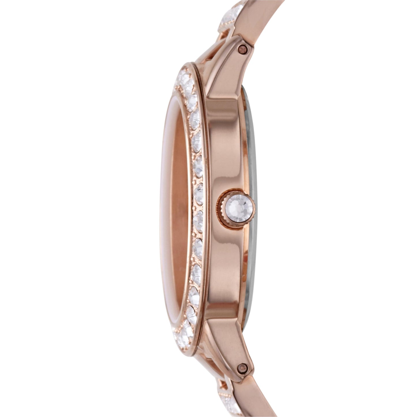 Fossil Women's Jesse Quartz Stainless Steel Three-Hand Watch, Color: Rose Gold Glitz (Model: ES3020)