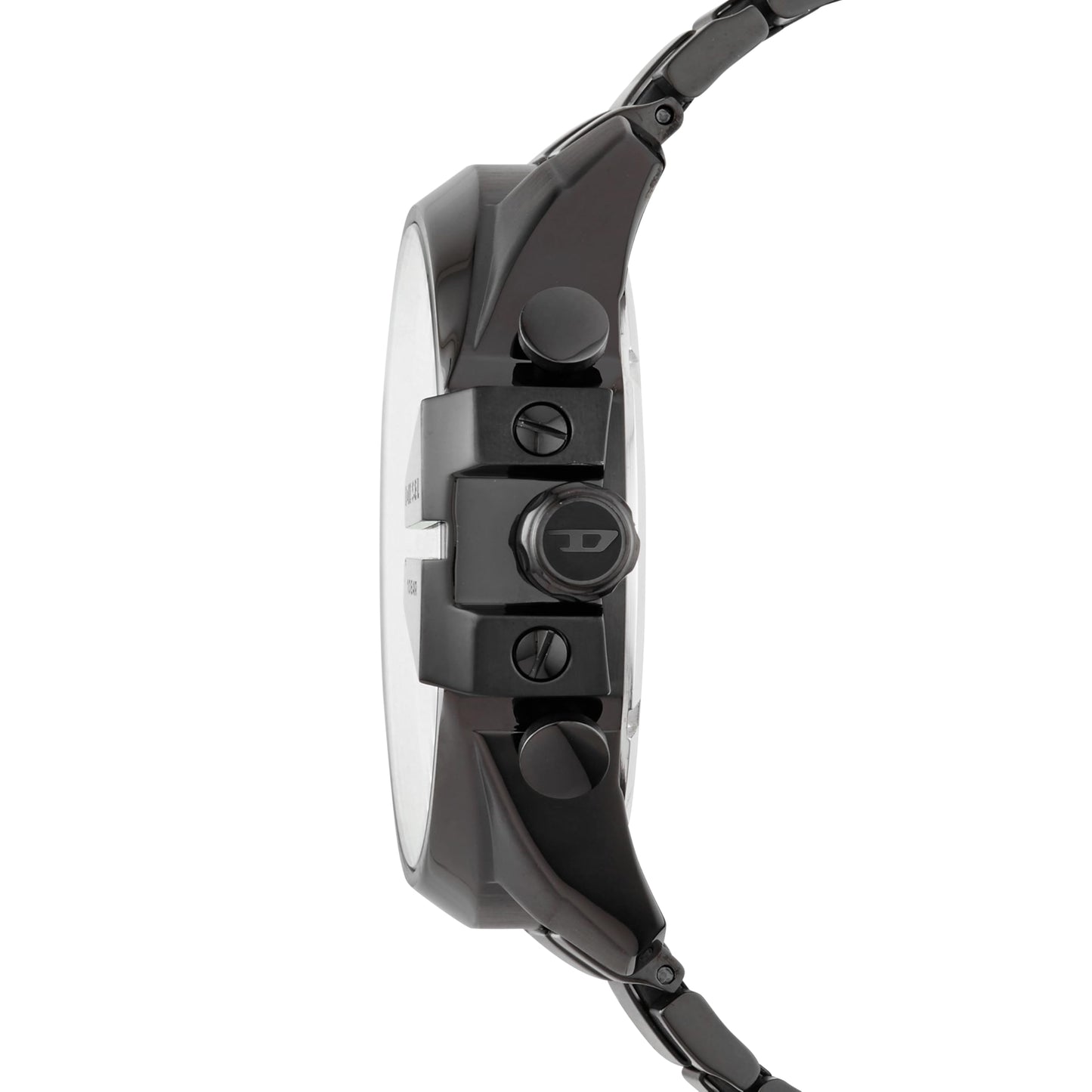 Diesel Mega Chief Stainless Steel Chronograph Men's Watch, Color: Black (Model: DZ4318)