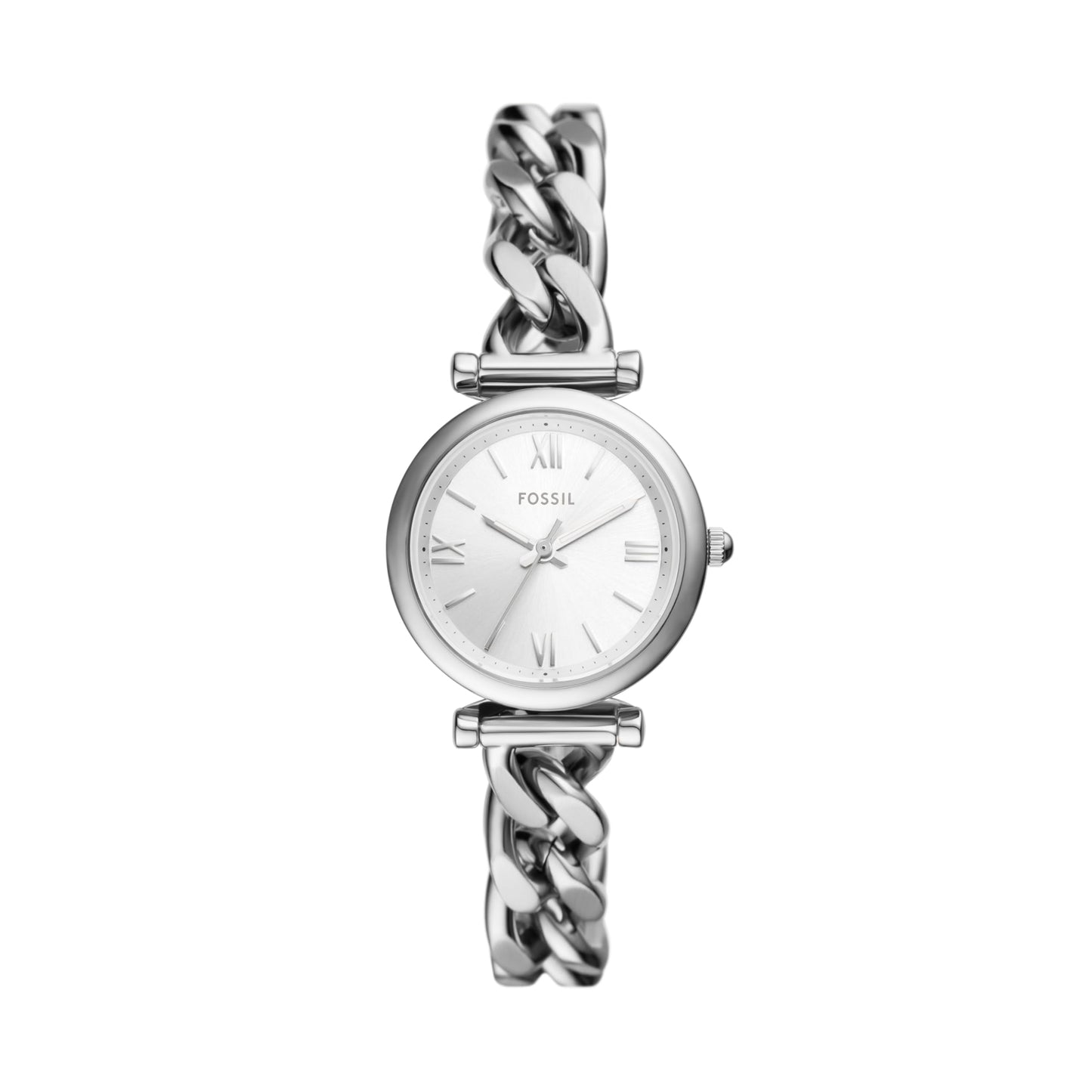 Fossil Women's Carlie Mini Quartz Stainless Steel Three-Hand Dainty Silver Watch, Model ES5331