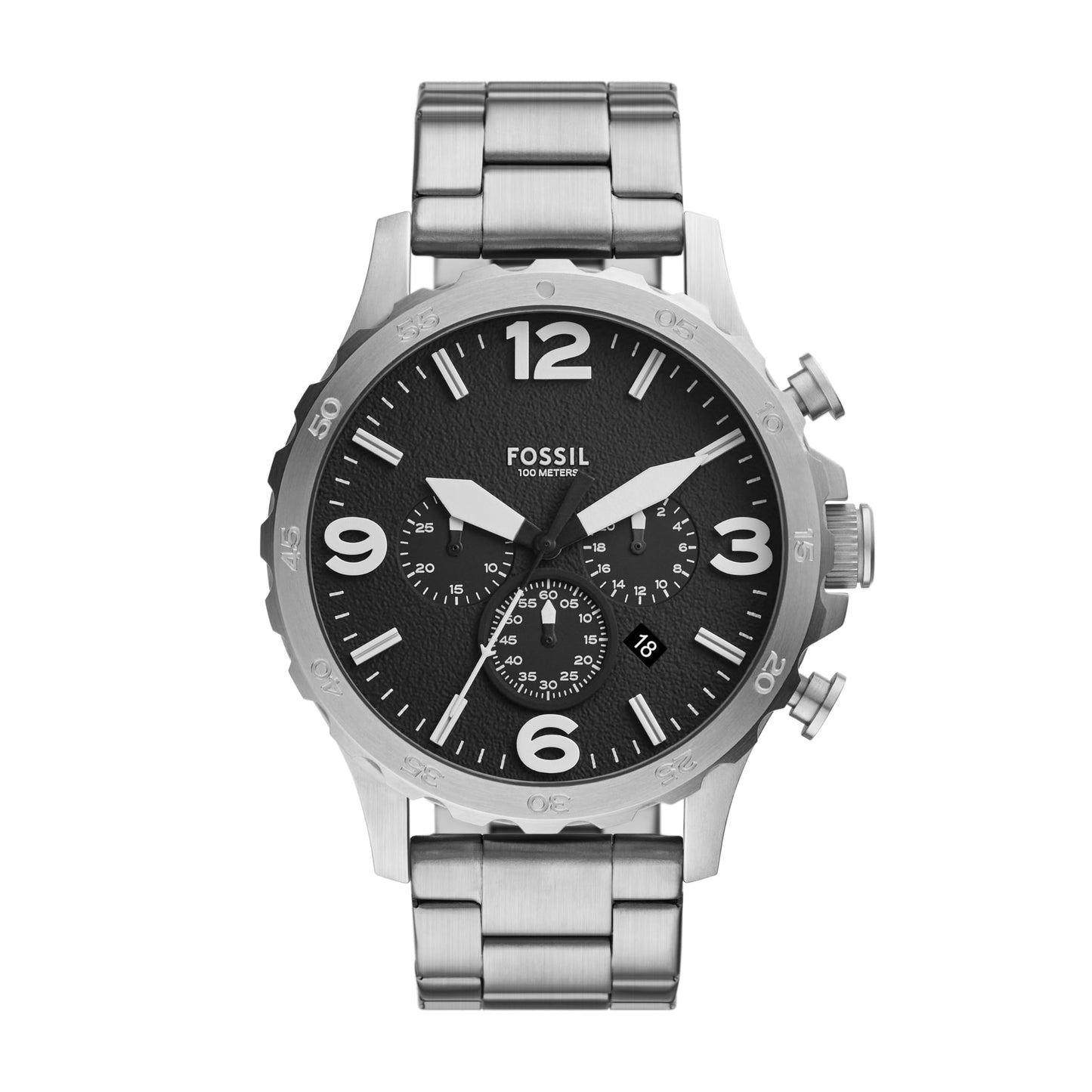 Fossil Men's Nate Chronograph Stainless Steel Watch (Model: JR1532)