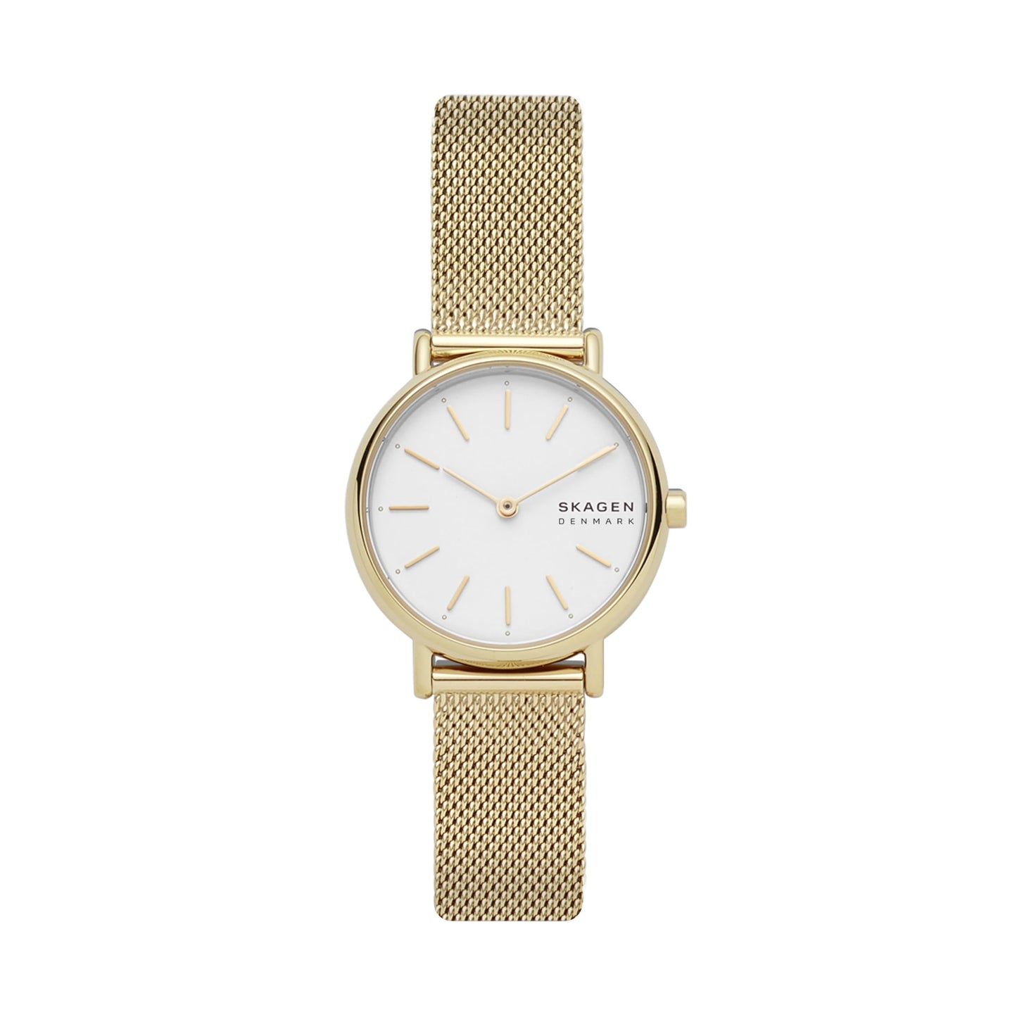 Skagen Women's Signatur Lille Two-Hand Gold Stainless Steel Mesh Band Watch (Model: SKW2693)