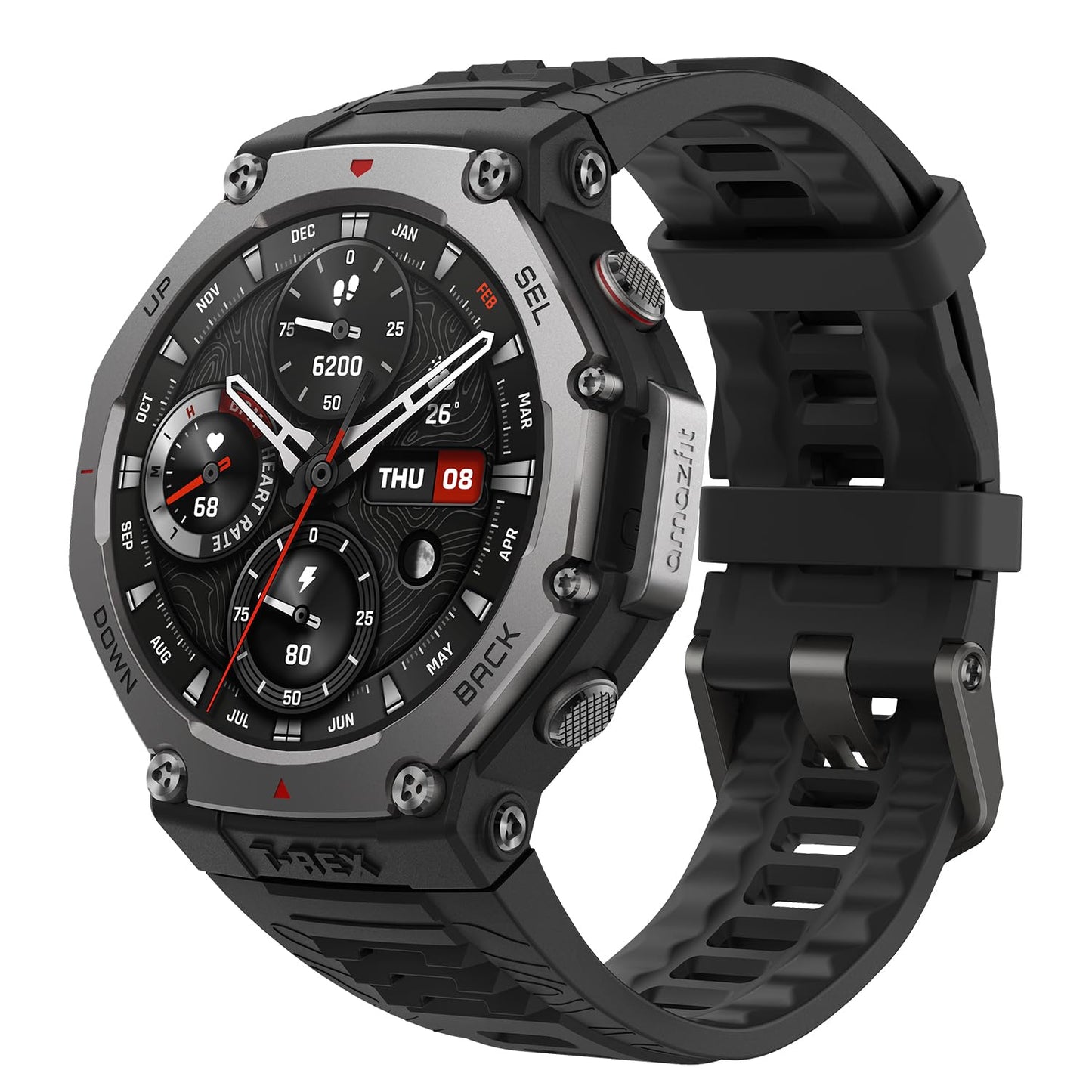 Amazfit T-Rex 3 Outdoor Smart Watch 48mm AMOLED Display, Offline Maps & Navigation, 6 Satellite Systems Dual Band GPS, 27 Days Battery Life, 170+ Sports Mode, 45m Freediving for Android, iPhone