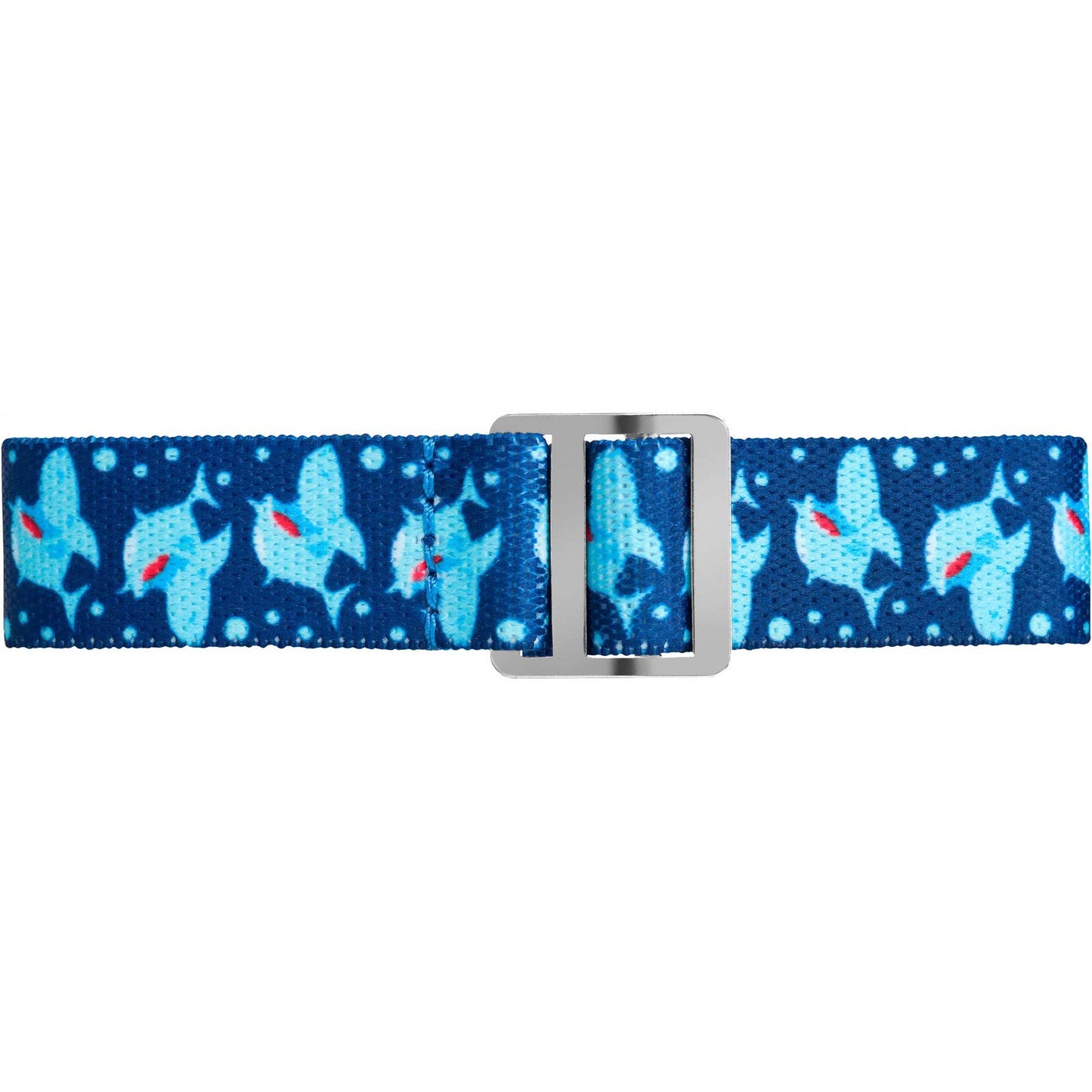 Timex Boys TW7C13500 Time Machines Blue Sharks Elastic Fabric Strap Watch