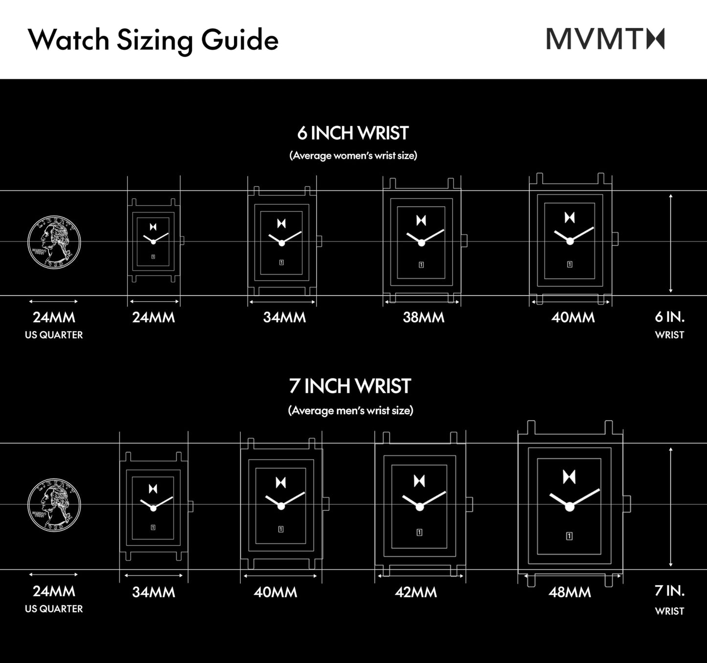 MVMT Signature Square Watches for Women - Premium Minimalist Women’s Watch - Analog, Stainless Steel, 5 ATM/50 Meters Water Resistance - Interchangeable Band - 24mm