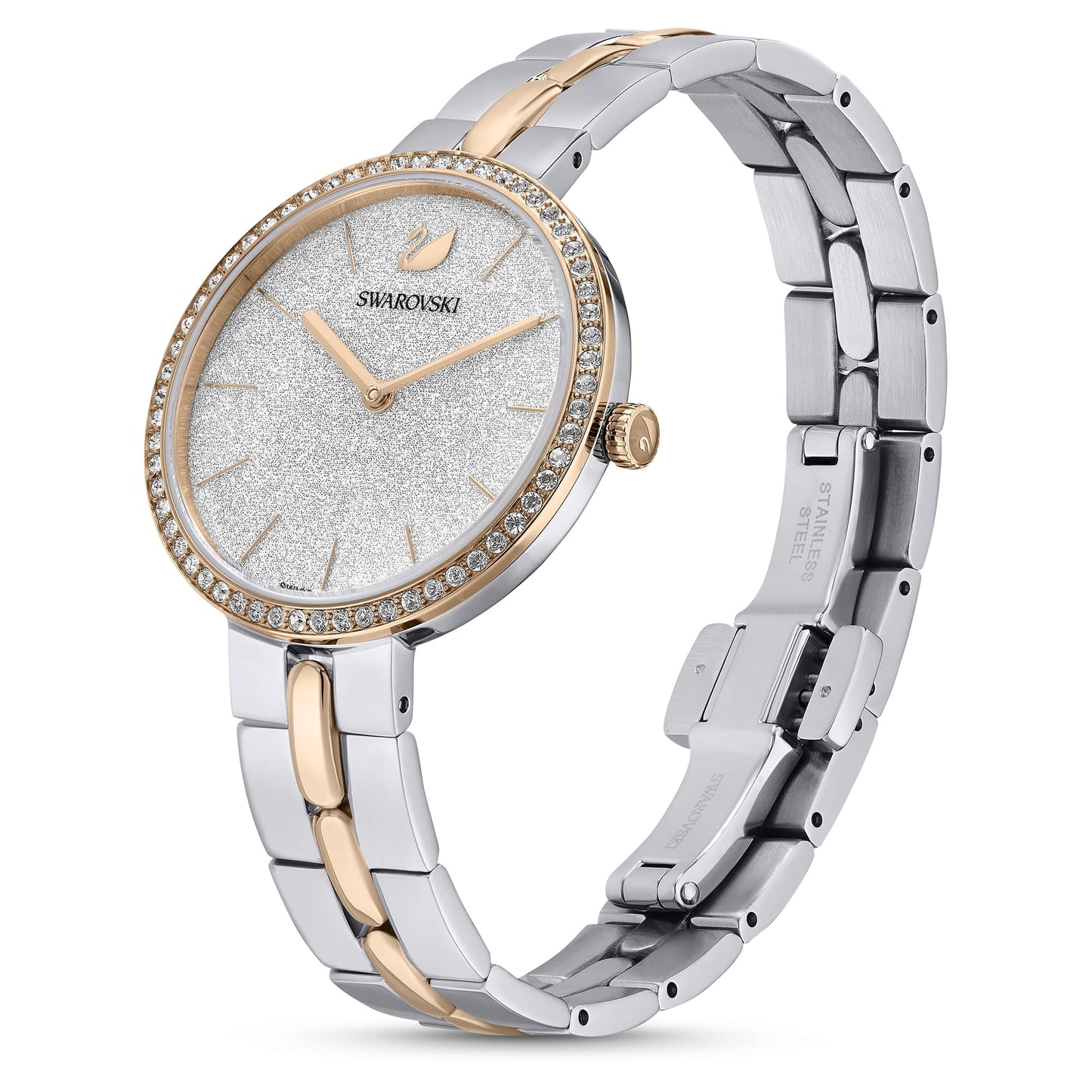 Swarovski Cosmopolitan Watch, Metal Bracelet, White, Rose Gold-Tone Finish