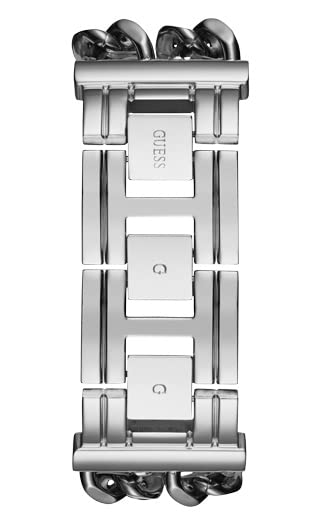 GUESS Women's Silver-Tone Multi-Chain Bracelet Watch with Self-Adjustable Links. Color: Silver-Tone (Model: U1117L1)