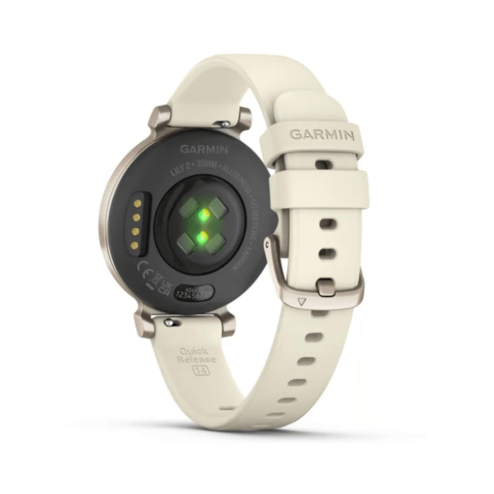 Garmin Lily 2, Small and Stylish Smartwatch, Hidden Display, Patterned Lens, Up to 5 Days Battery Life, Coconut