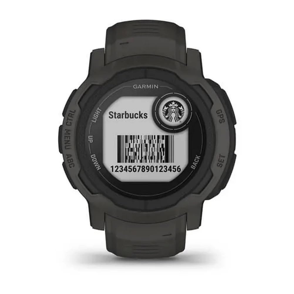 Garmin Instinct 2, Rugged Outdoor Watch with GPS, Built for All Elements, Multi-GNSS Support, Tracback Routing and More, Graphite - 010-02626-10