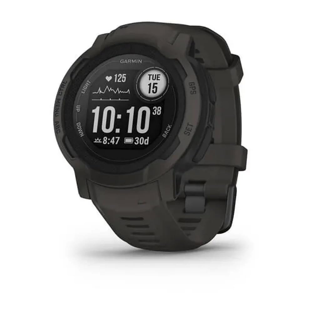 Garmin Instinct 2, Rugged Outdoor Watch with GPS, Built for All Elements, Multi-GNSS Support, Tracback Routing and More, Graphite - 010-02626-10