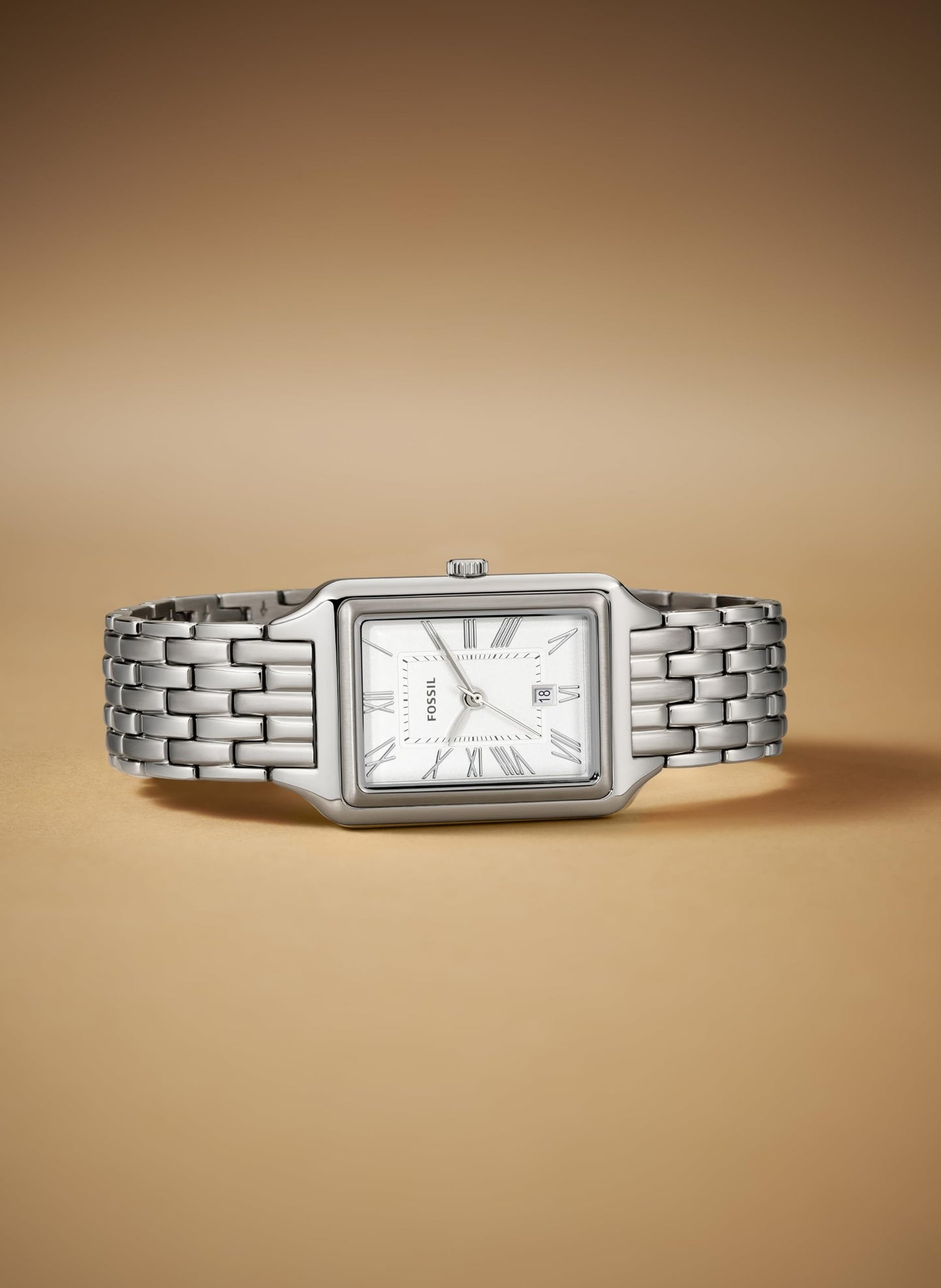 Fossil Women's Raquel Quartz Stainless Steel Watch, Three-Hand, Silver (Model: ES5221)