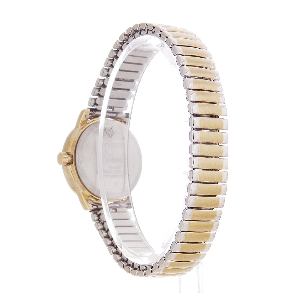 Timex Women's Easy Reader 25mm Watch – Two-Tone Case White Dial with Two-Tone Expansion Band