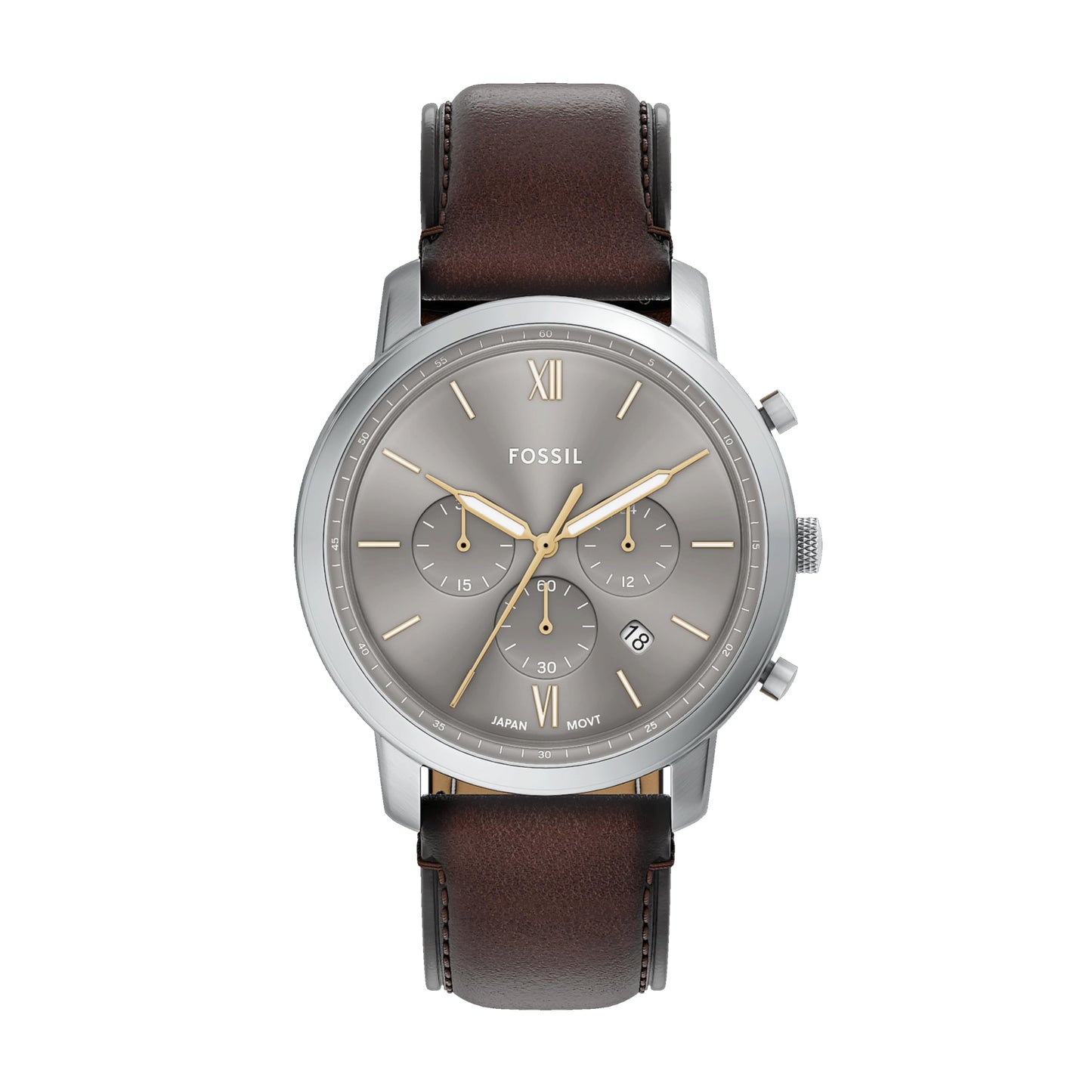 Fossil Men's Neutra Chronograph Brown Leather Watch (Model: FS6129)