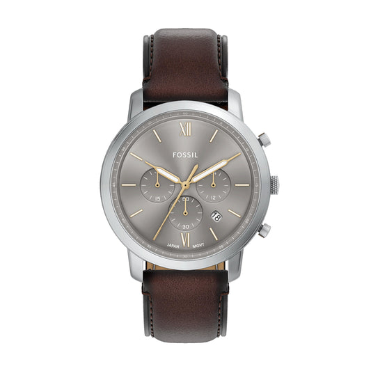 Fossil Men's Neutra Chronograph Brown Leather Watch (Model: FS6129)