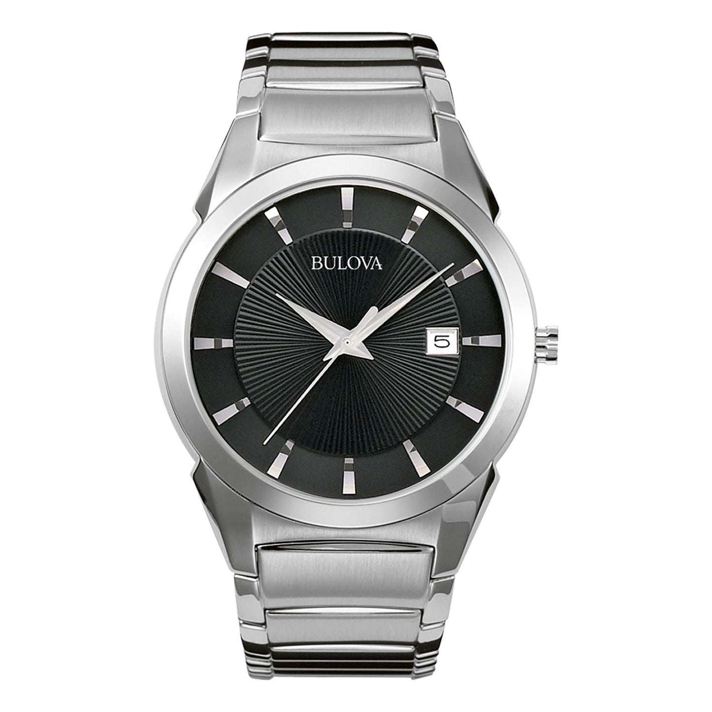 Bulova Men's 3-Hand Calendar Date Quartz Watch, Patterned Dial, 38mm, Style: 96B149