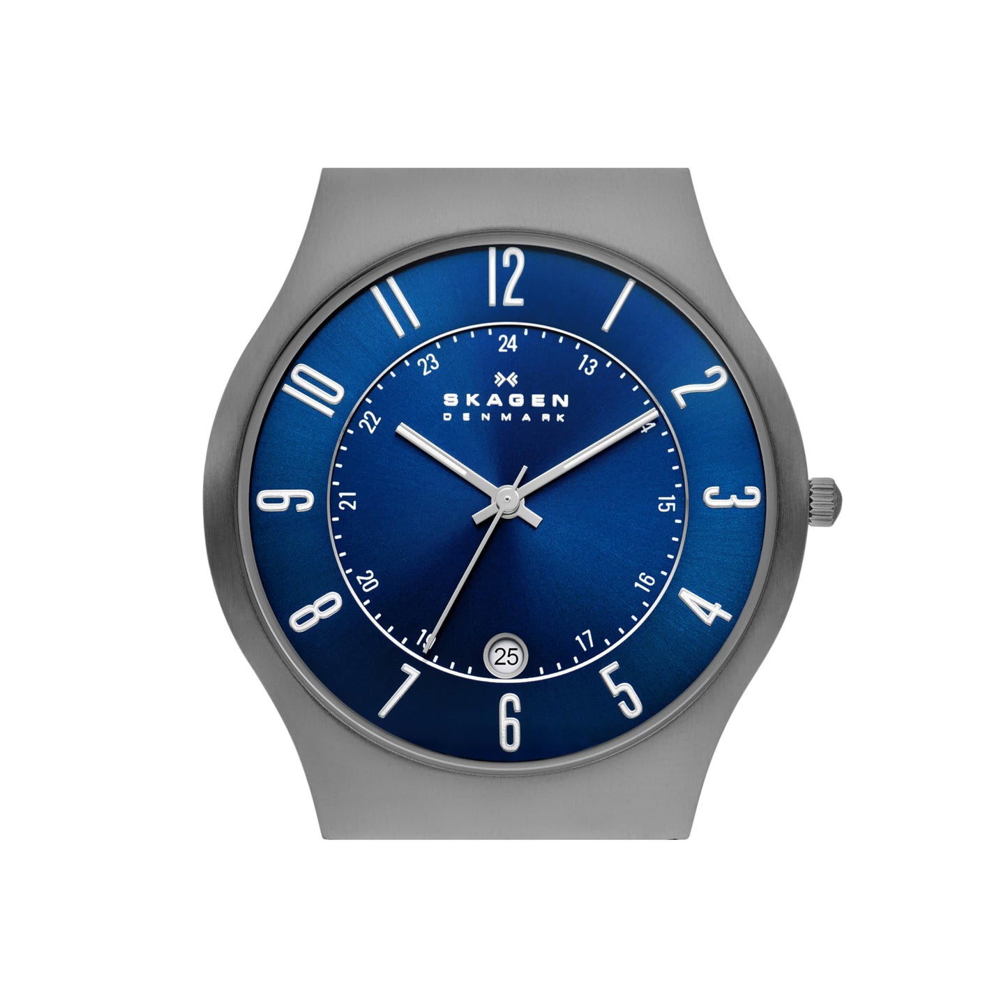 Skagen Men's Sundby Three-Hand Date Charcoal Gray Titanium Mesh Band Watch (Model: 233XLTTN)