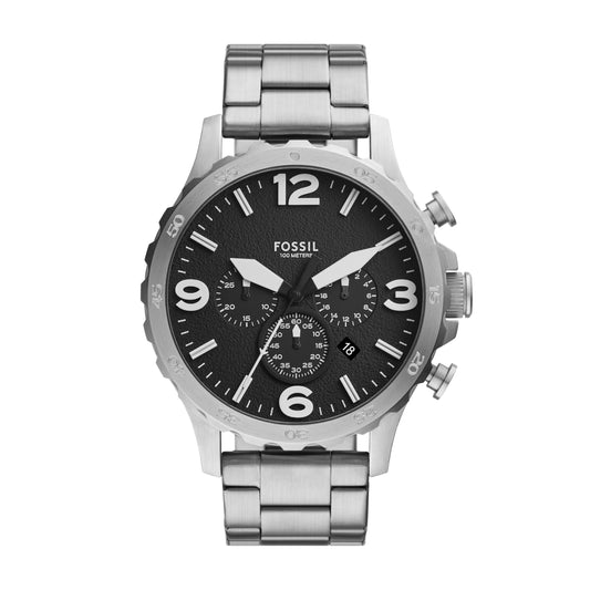 Fossil Men's Nate Chronograph Stainless Steel Watch (Model: JR1532)