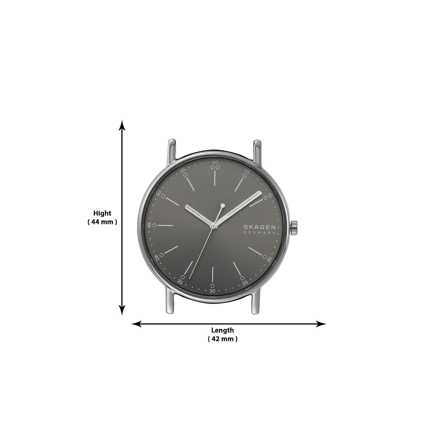 Skagen Men's Signatur Three-Hand Silver Stainless Steel and Brown Leather Band Watch (Model: SKW6578)