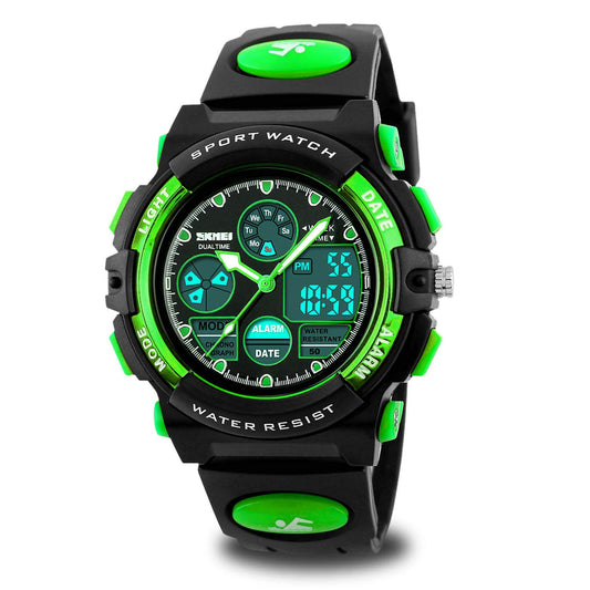Boys Watches Ages 11-15 Waterproof, Kids Digital Sport Waterproof Watch for Kids Birthday Presents Green Gifts Toys Age 5-16 Teen Boys Girls Children Young Outdoor Electronic Watches Alarm Stopwatch