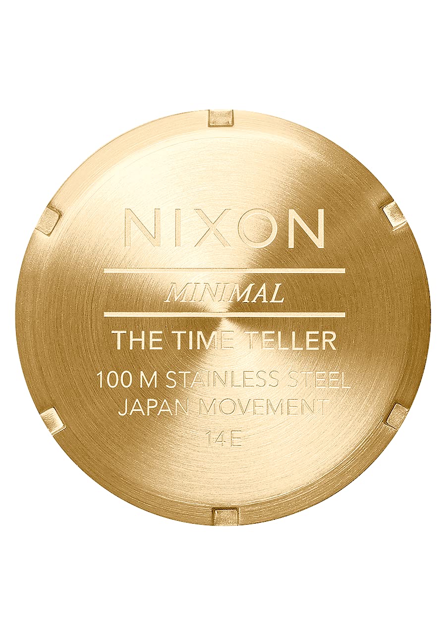 NIXON Time Teller A045 - All Gold / Gold - 100m Water Resistant Men's Analog Fashion Watch (37mm Watch Face, 19.5mm-18mm Stainless Steel Band)