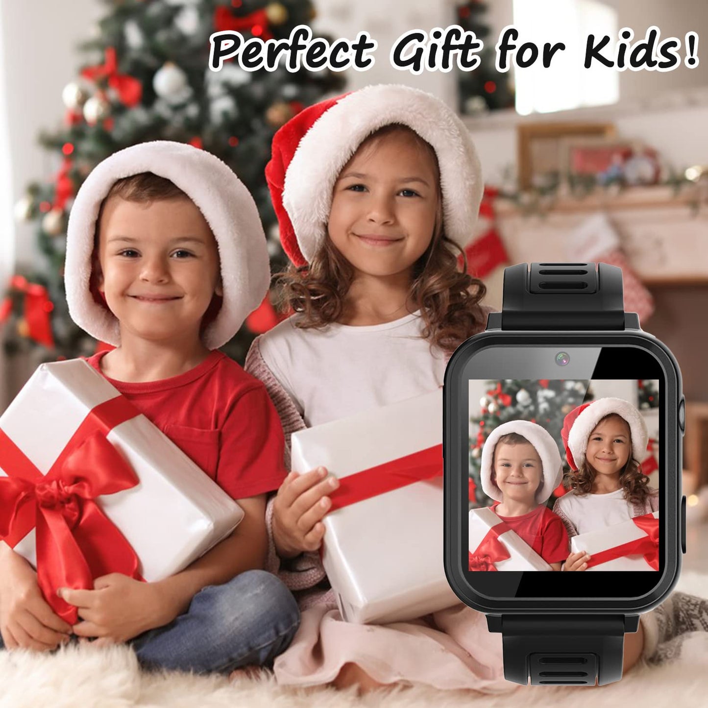Kids Smart Watch Boys, Kids Smart Game Watch with 39 Games HD Touch Screen Video Camera Music Player Pedometer Flashlight Alarm Clock 12/24 hr Kid Watches for Boy Gifts for 5-12 Year Olds Boy Girl