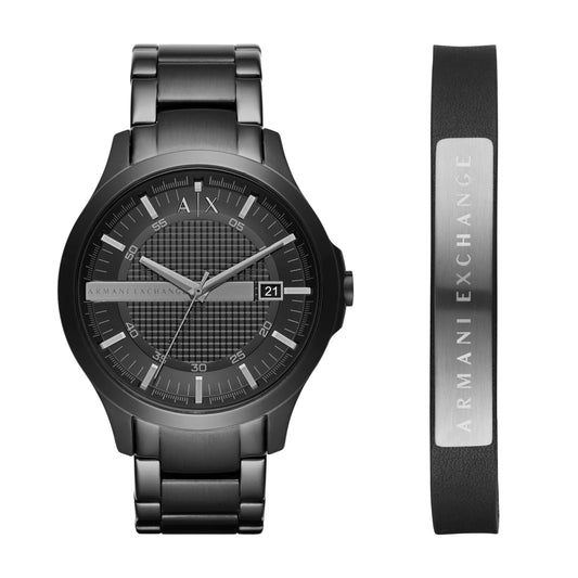 Armani Exchange A｜X Men's Stainless Steel Watch & Bracelet Gift Set (Model: AX7101)