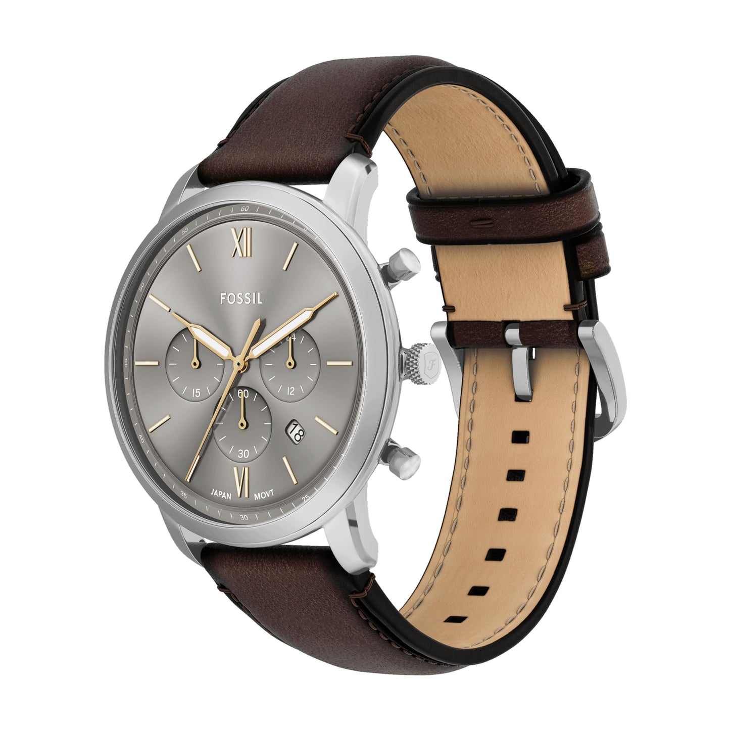 Fossil Men's Neutra Chronograph Brown Leather Watch (Model: FS6129)