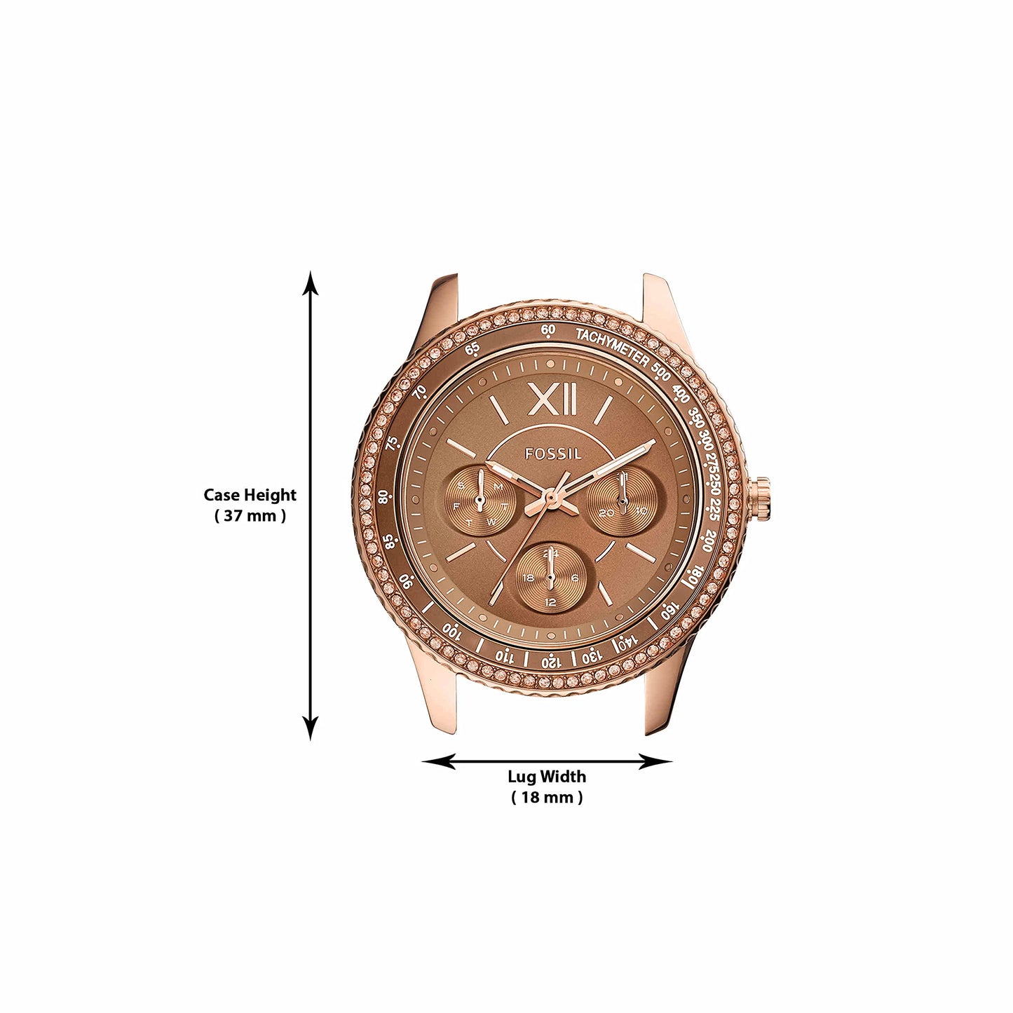 Fossil Women's Stella Sport Quartz Stainless Steel Multifunction Watch, Color: Rose Gold (Model: ES5109)