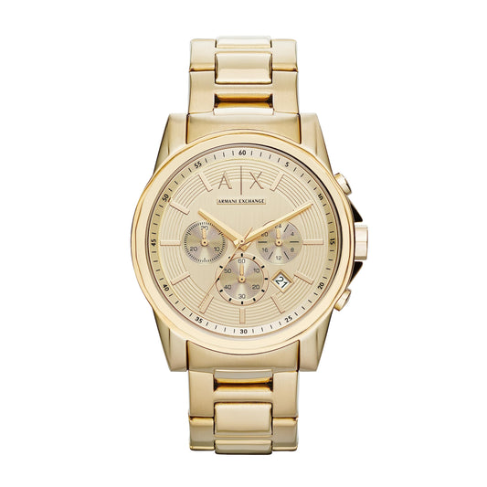Armani Exchange A|X Men's Chronograph Gold-Tone Stainless Steel Bracelet Watch (Model: A|X2099)
