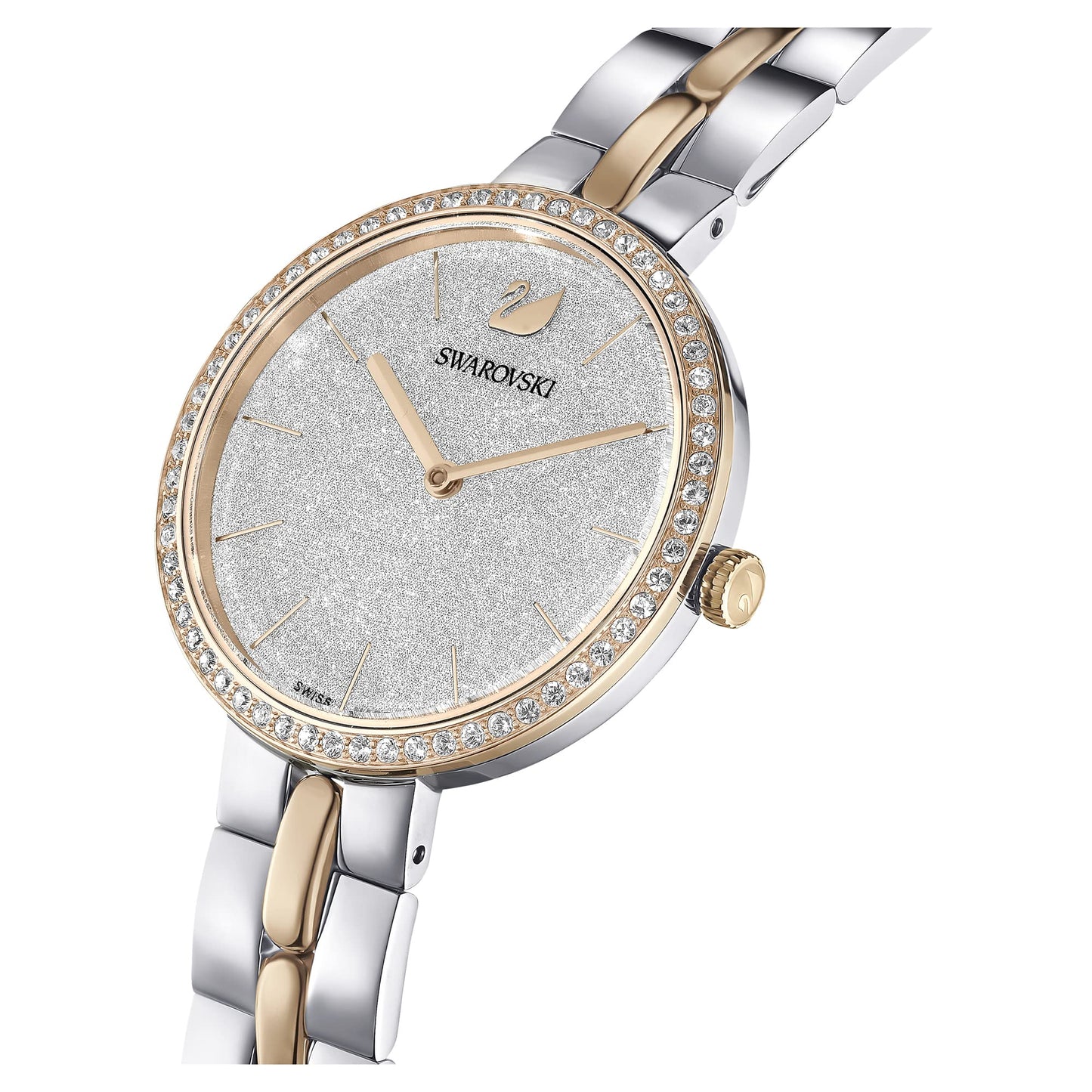 Swarovski Cosmopolitan Watch, Metal Bracelet, White, Rose Gold-Tone Finish